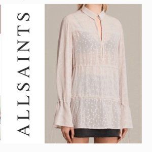 NWOT Allsaints Abelie Shirt Vintage Pink - Medium